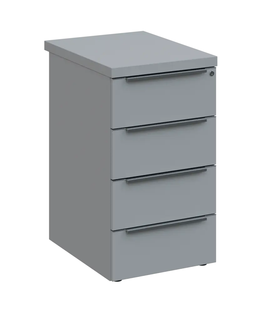 SIKC - 61 kontejner přístavný, 4-zásuvkový, deska 36 mm, centrální zámek, šedá